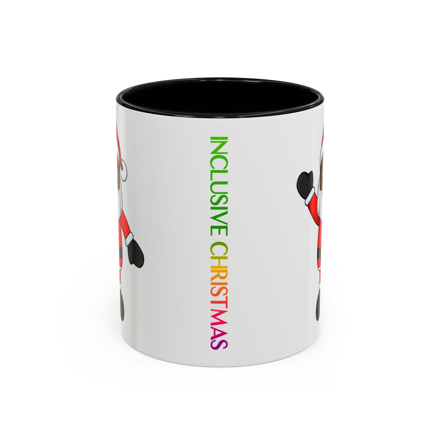 Black Santa Accent Mug with Logo