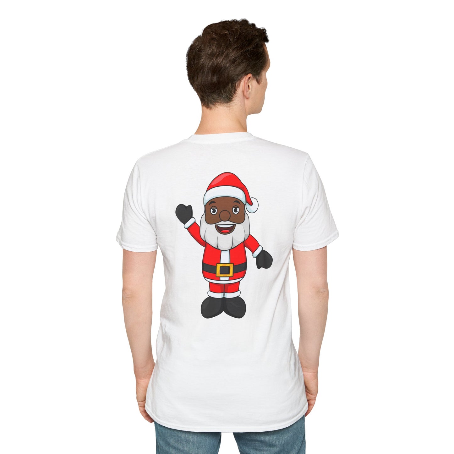 Black Santa Unisex Softstyle T-Shirt