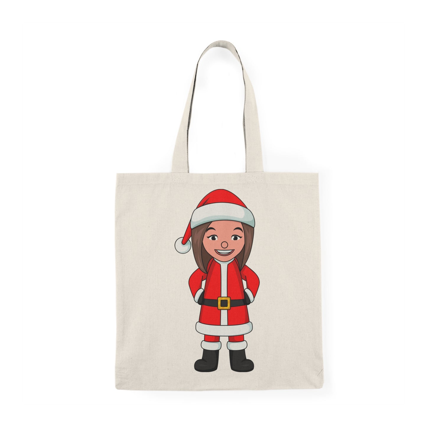 Female Santa ("Sandra Claus") Natural Tote Bag