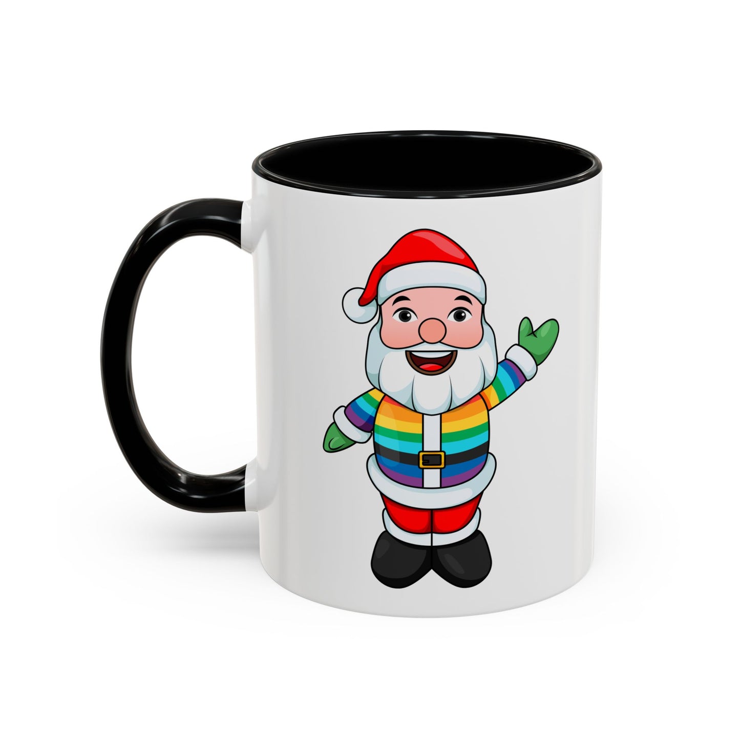 Pride Santa Accent Mug with Logo