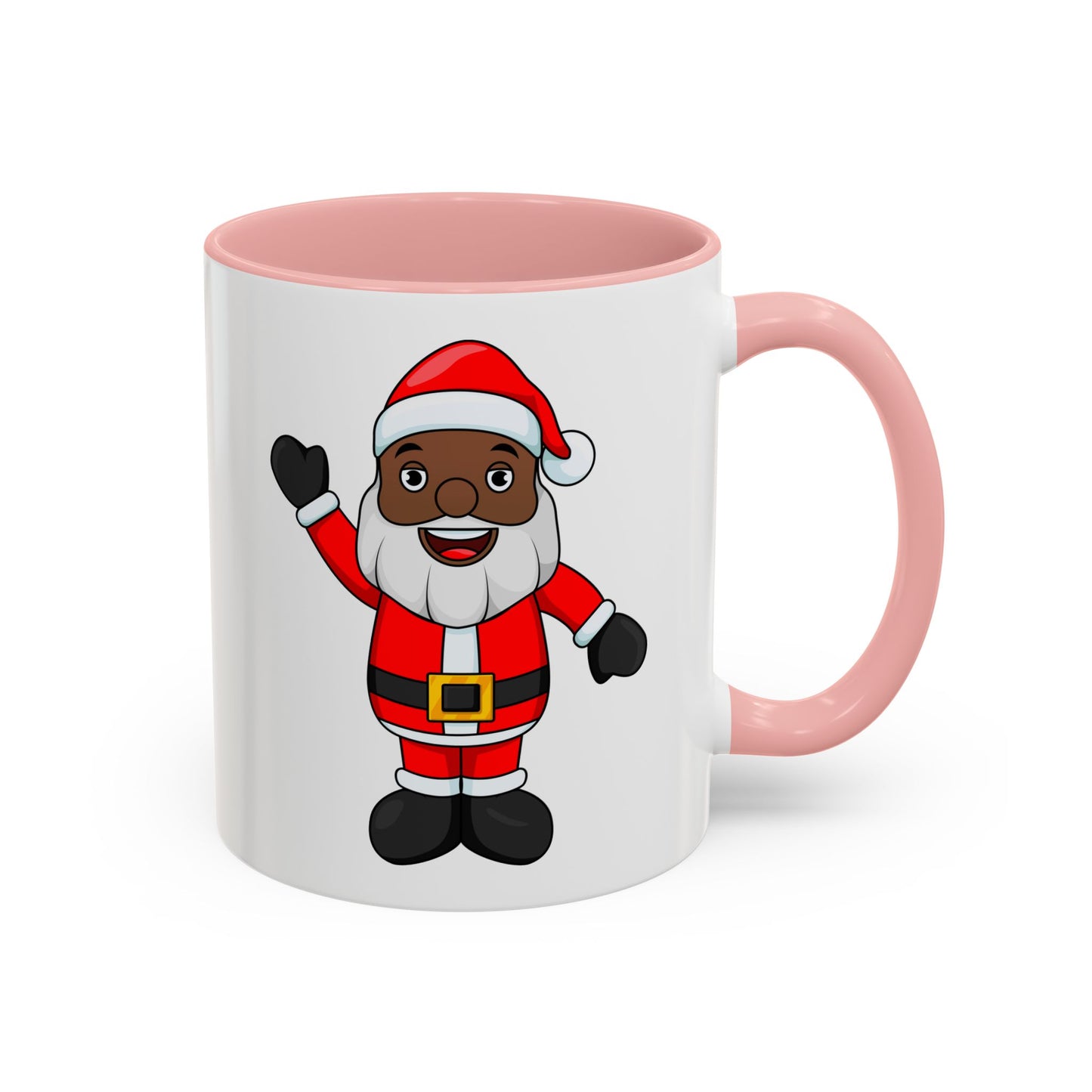 Black Santa Accent Mug with Logo