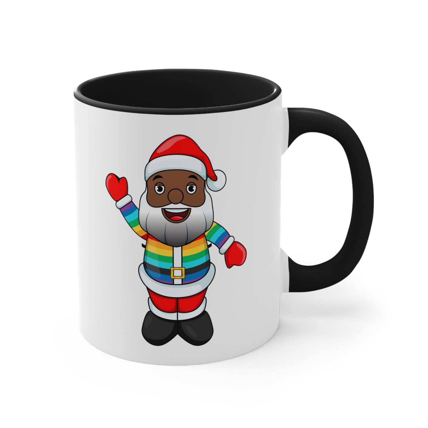 Black Pride Santa Coffee Mug, 11oz
