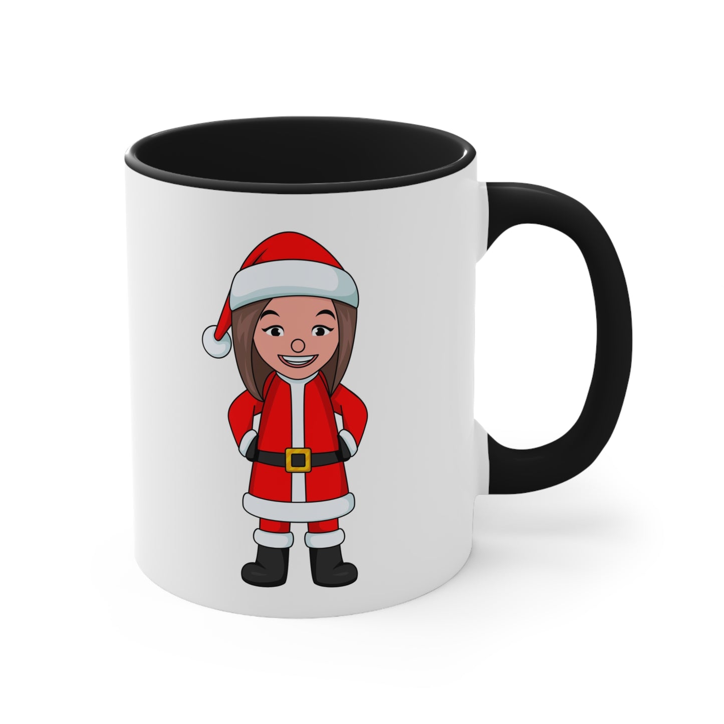 Female Santa Accent Coffee Mug, 11oz