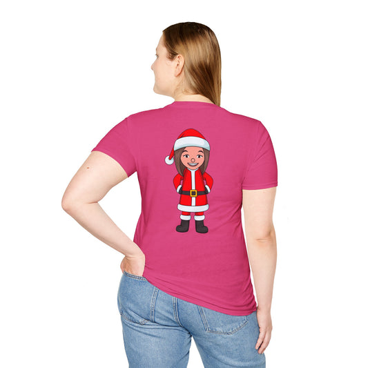 Female Santa ("Sandra Claus") Unisex Softstyle T-Shirt