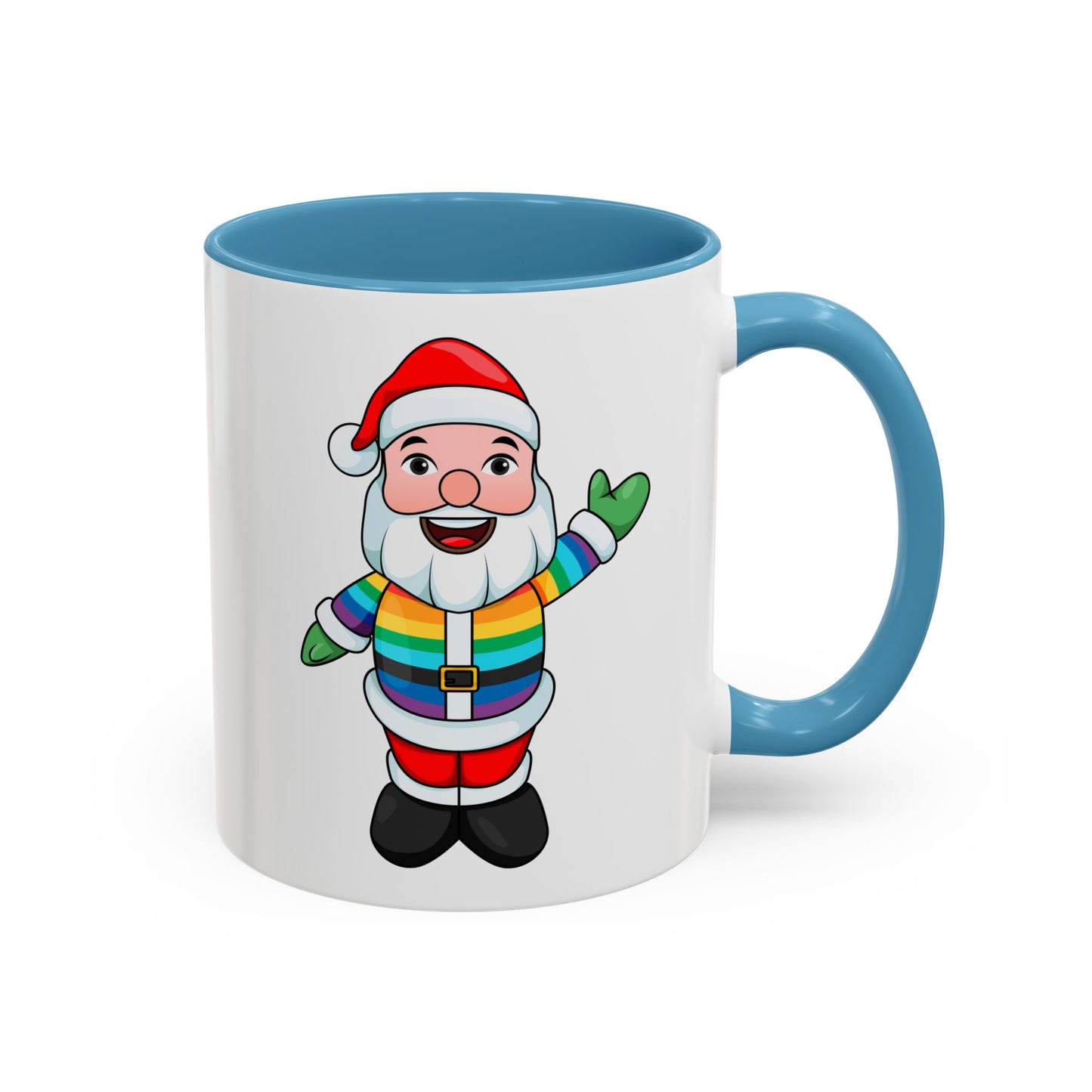 Pride Santa Accent Mug with Logo