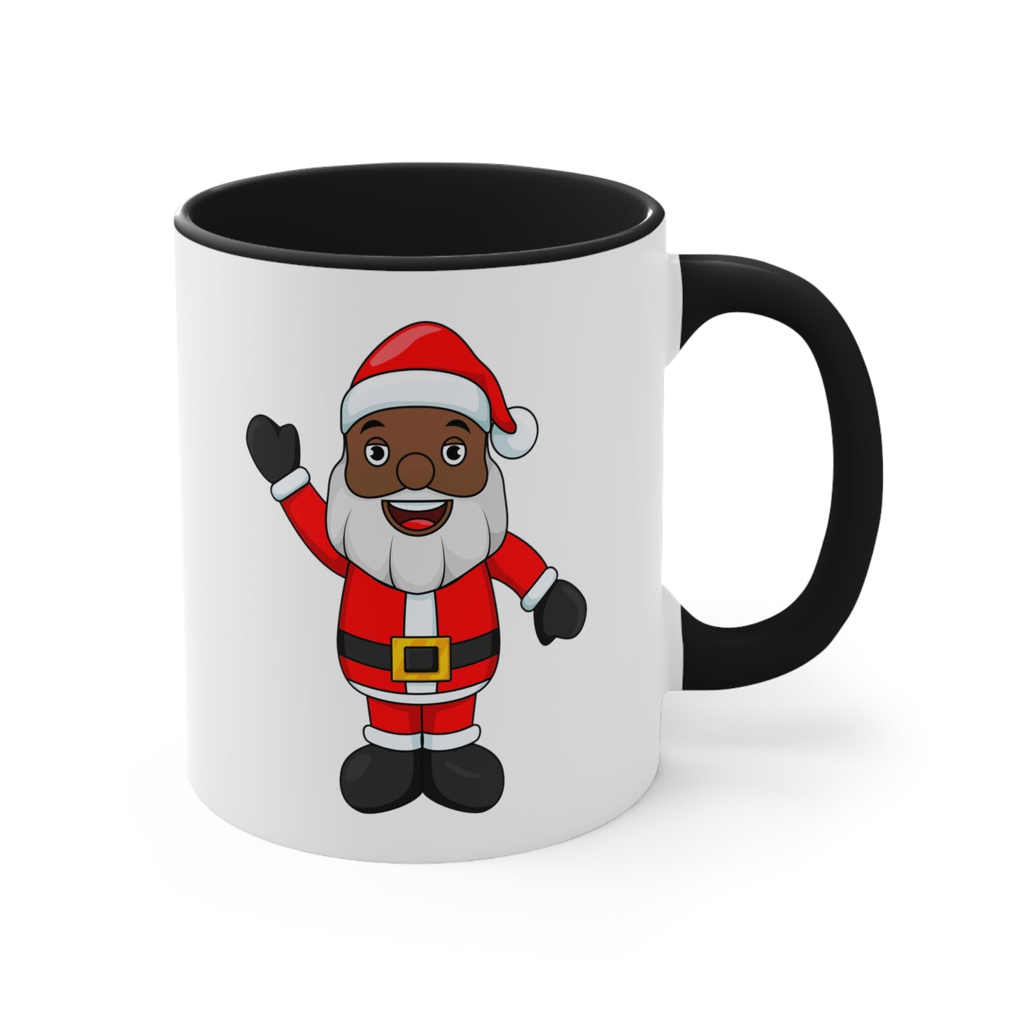 Black Santa Coffee Mug, 11oz