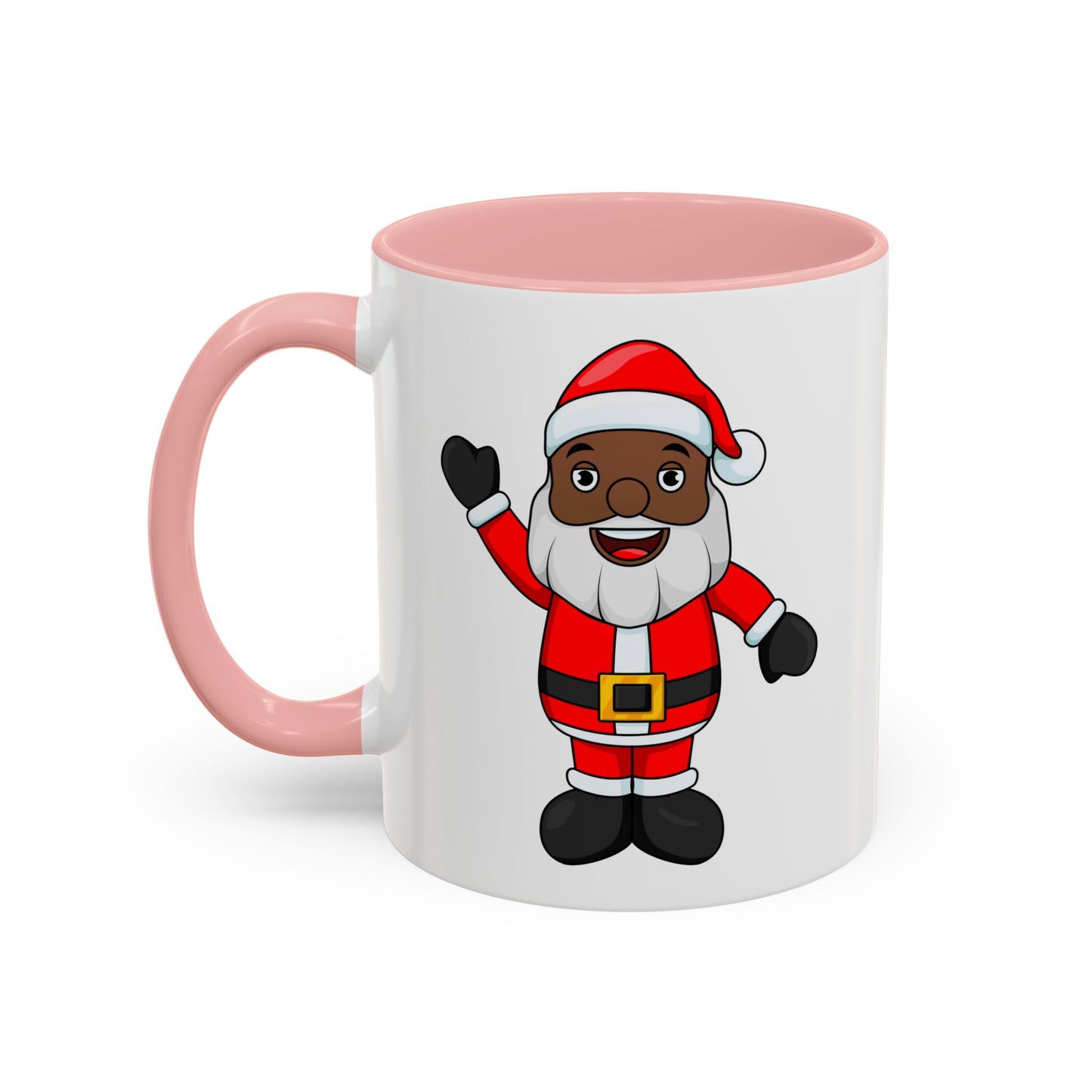 Black Santa Accent Mug with Logo