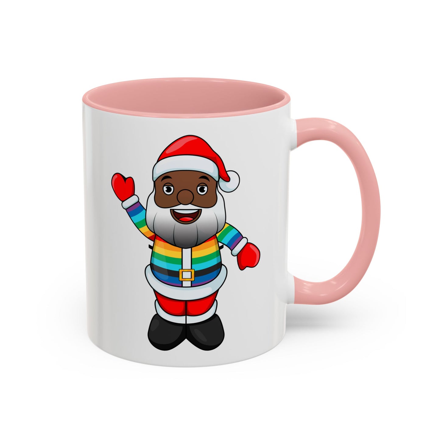 Black Pride Santa Accent Mug with Logo