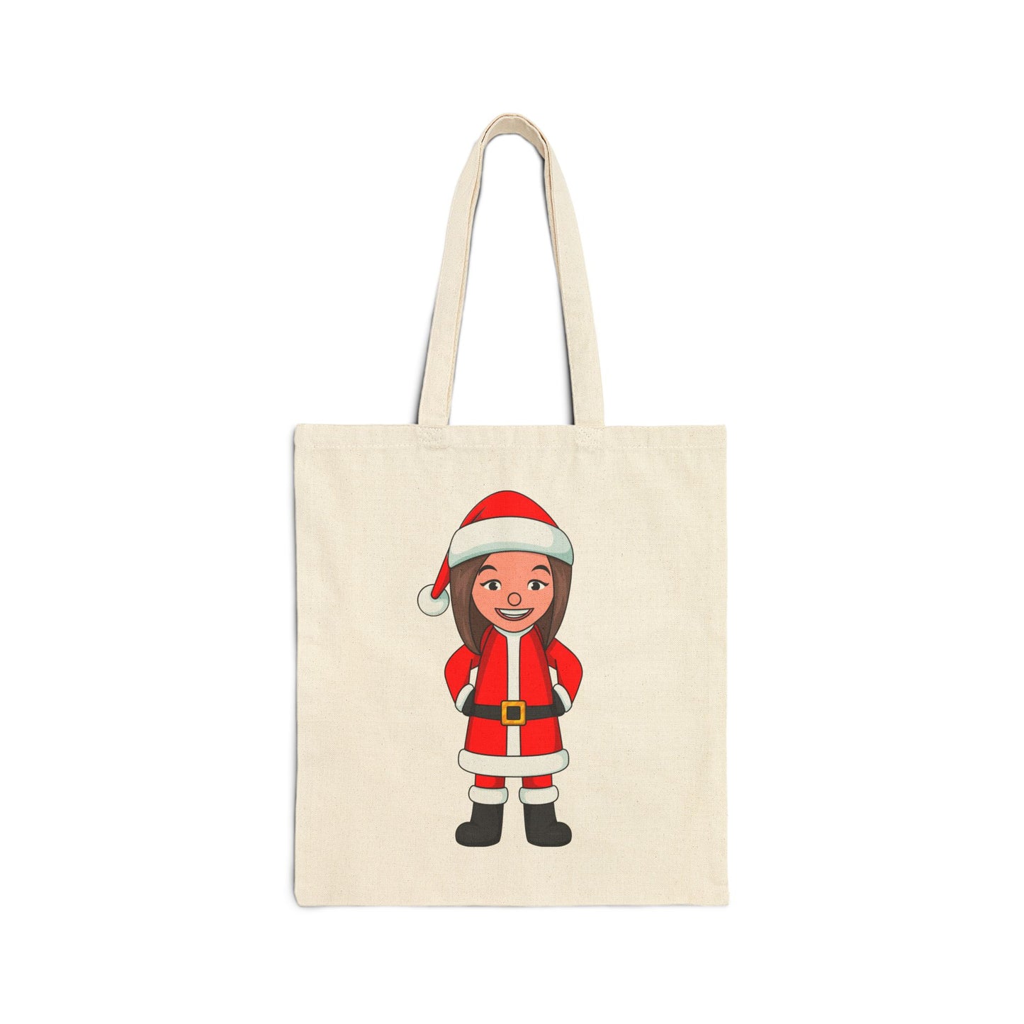 Female Santa ("Sandra Claus") Natural Tote Bag