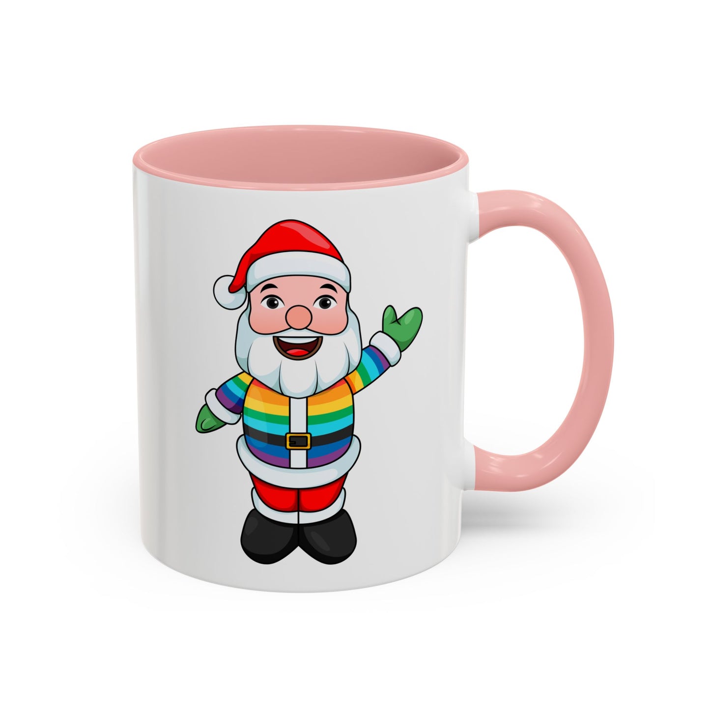 Pride Santa Accent Mug with Logo