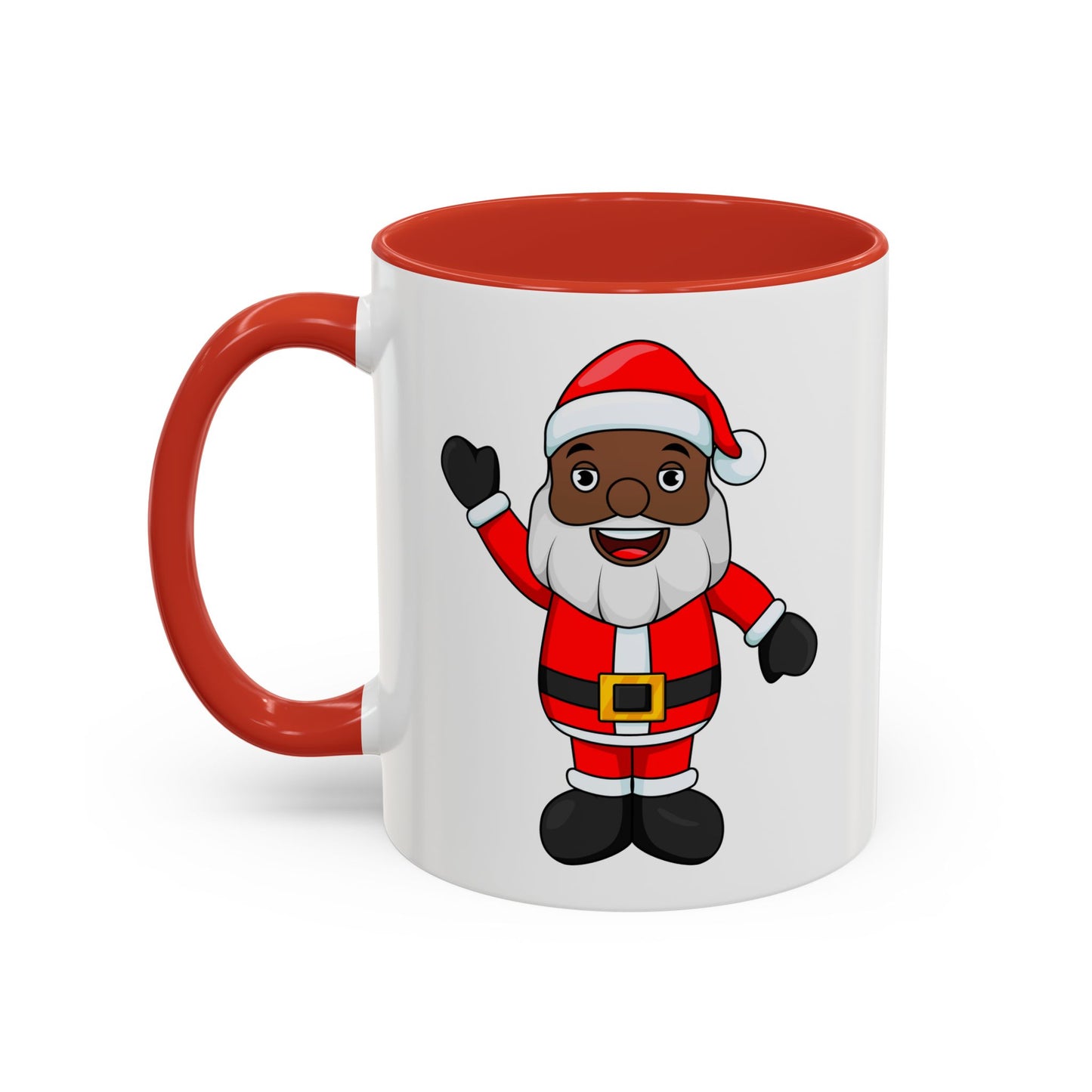 Black Santa Accent Mug with Logo