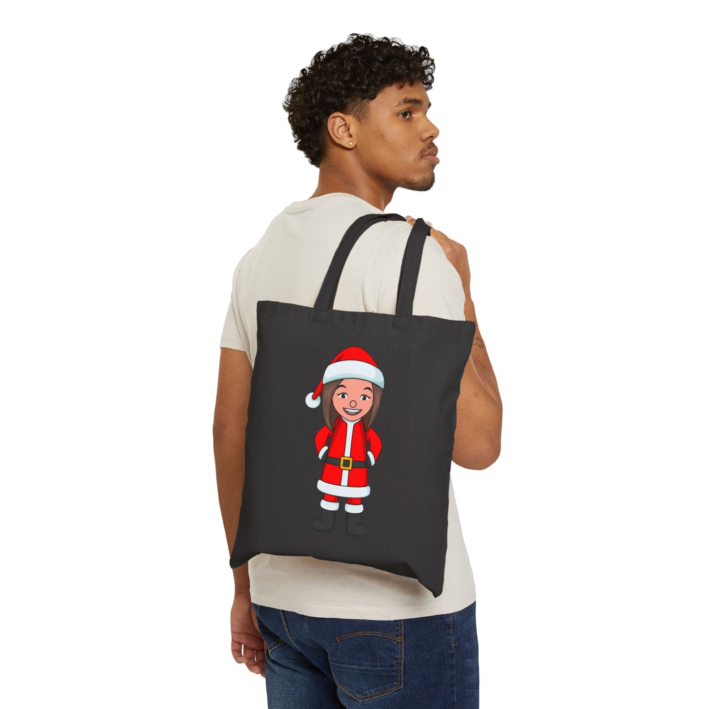 Female Santa ("Sandra Claus") Natural Tote Bag