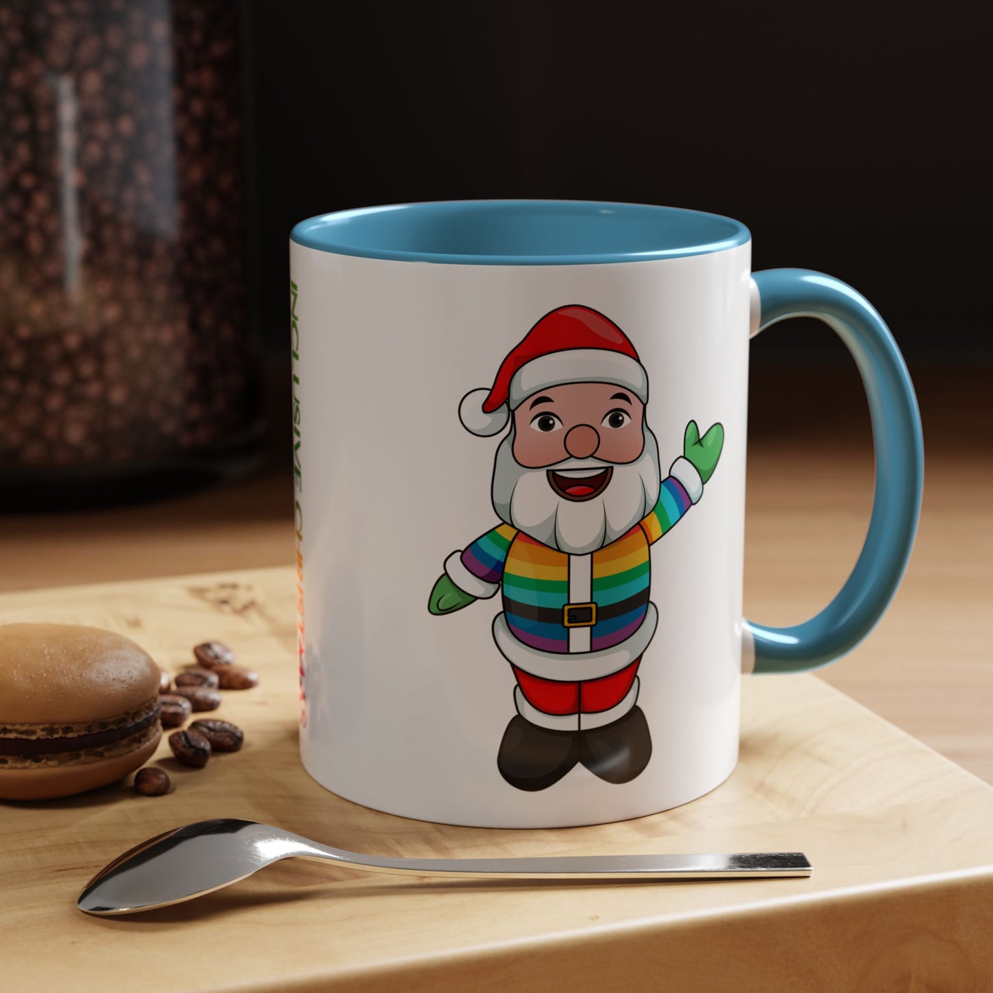 Pride Santa Accent Mug with Logo