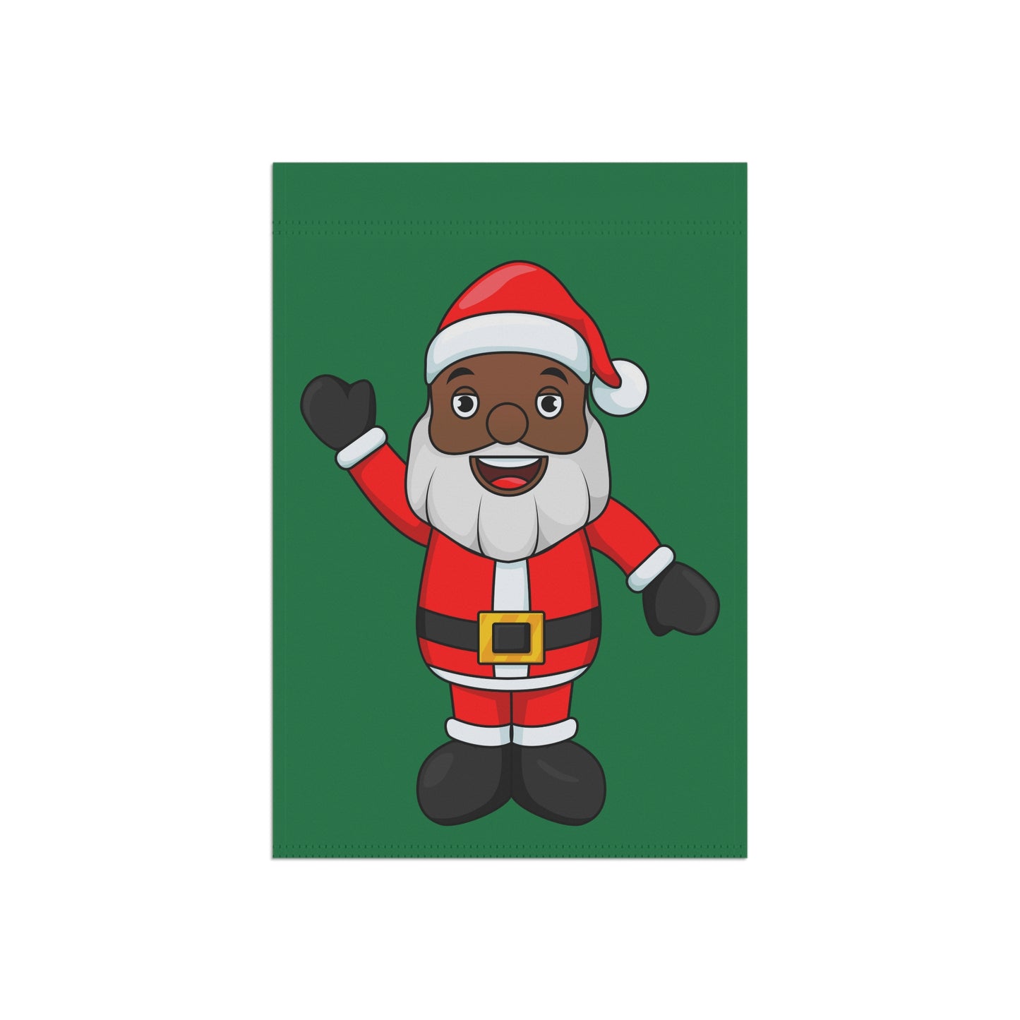 Black Santa Garden Banner