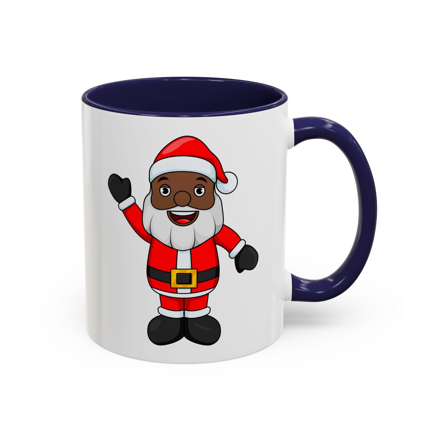 Black Santa Accent Mug with Logo