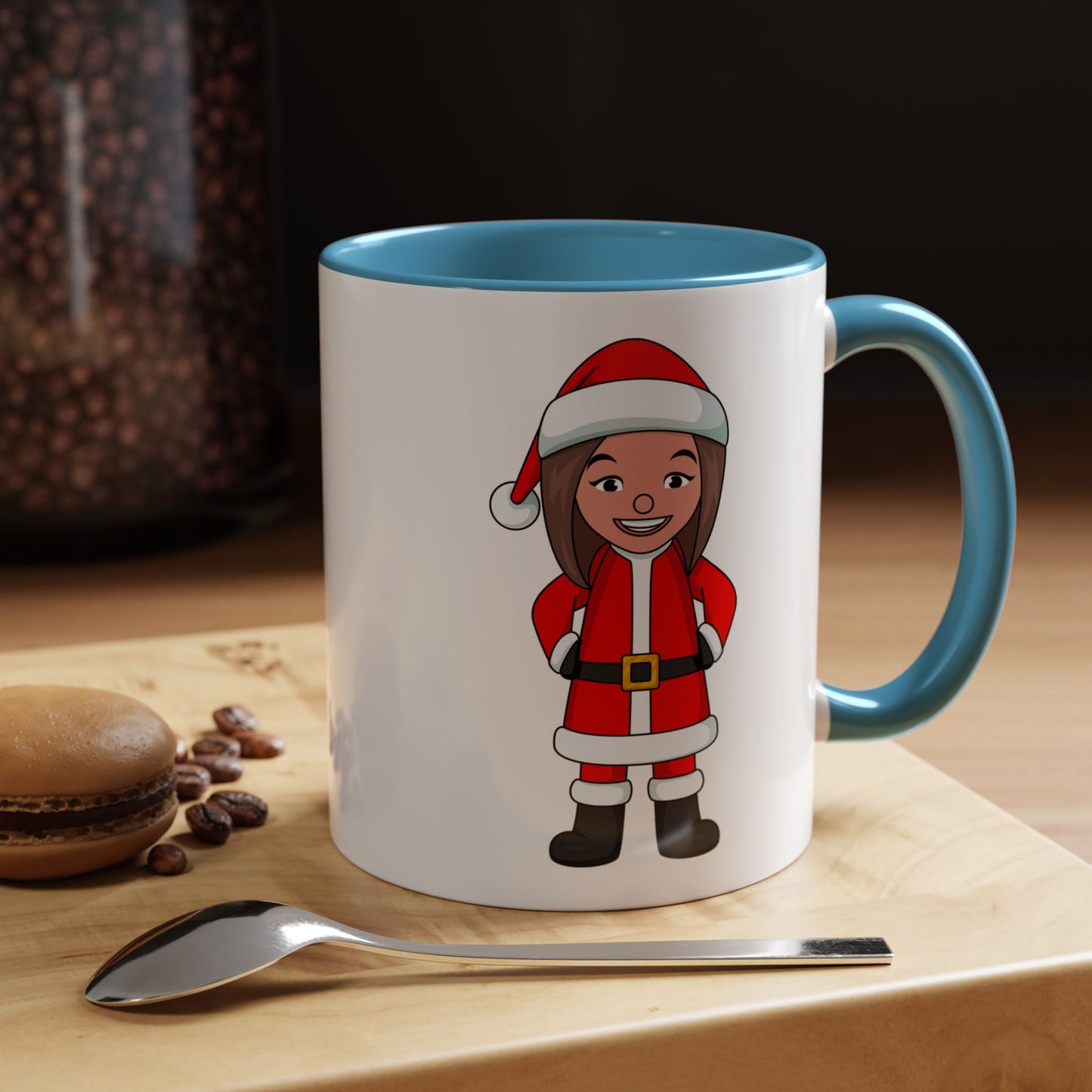 Female Santa ("Sandra Claus") Accent Coffee Mug