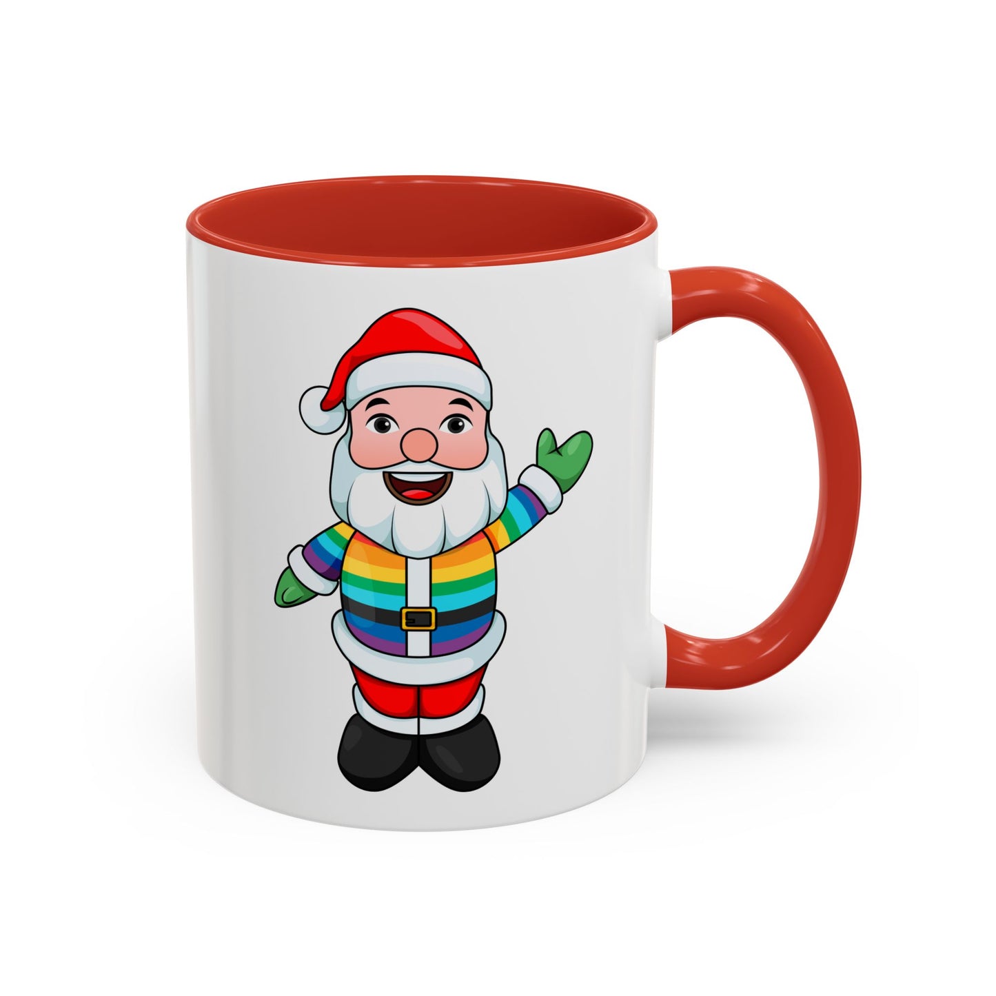 Pride Santa Accent Mug with Logo