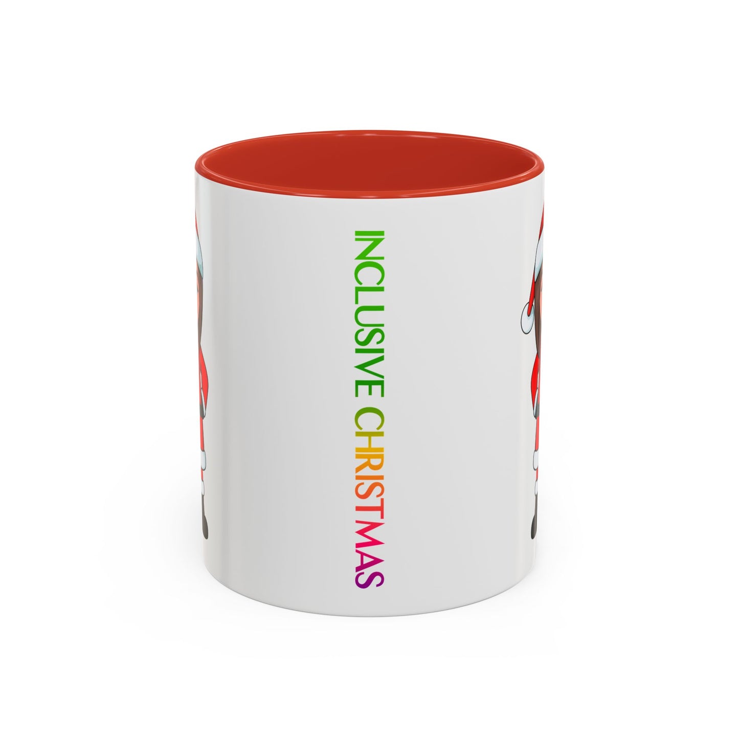 Female Santa ("Sandra Claus") Accent Coffee Mug with Logo