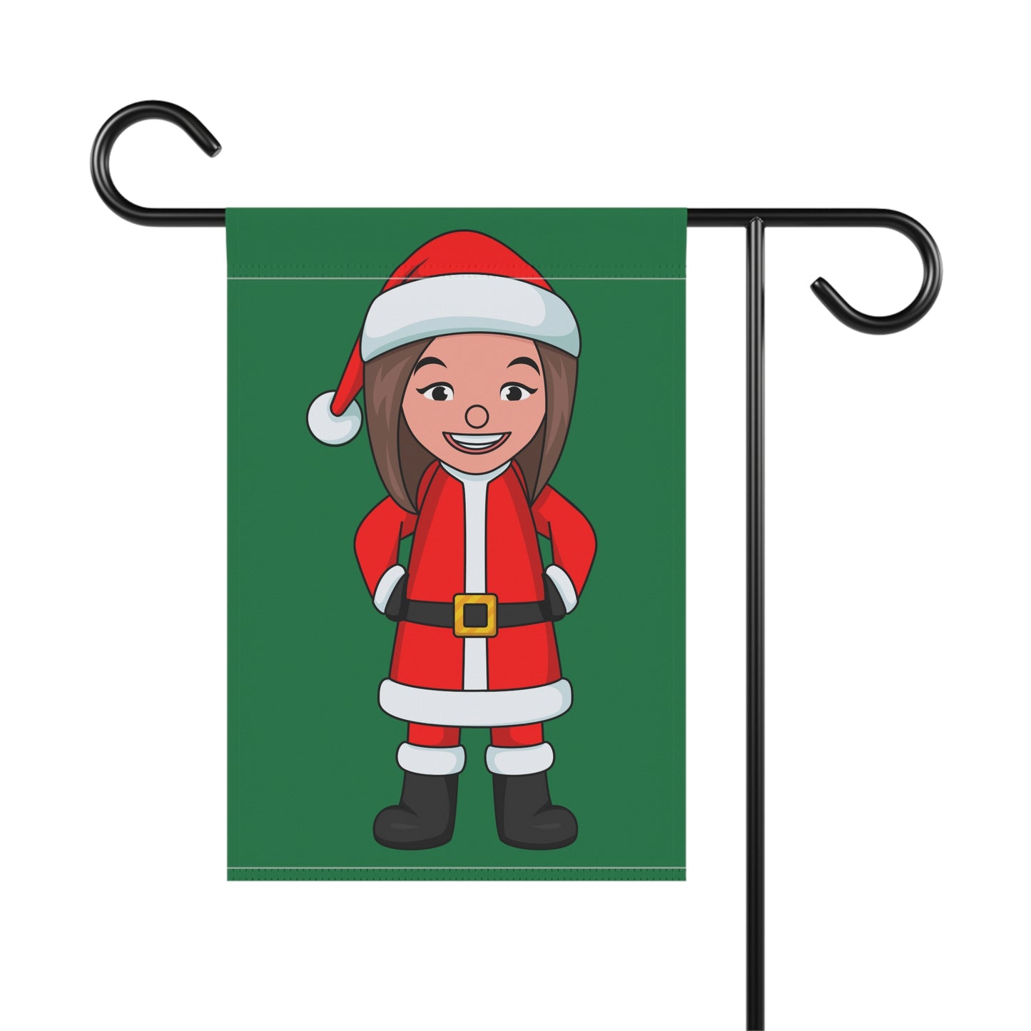 Female Santa ("Sandra Claus") Garden Banner