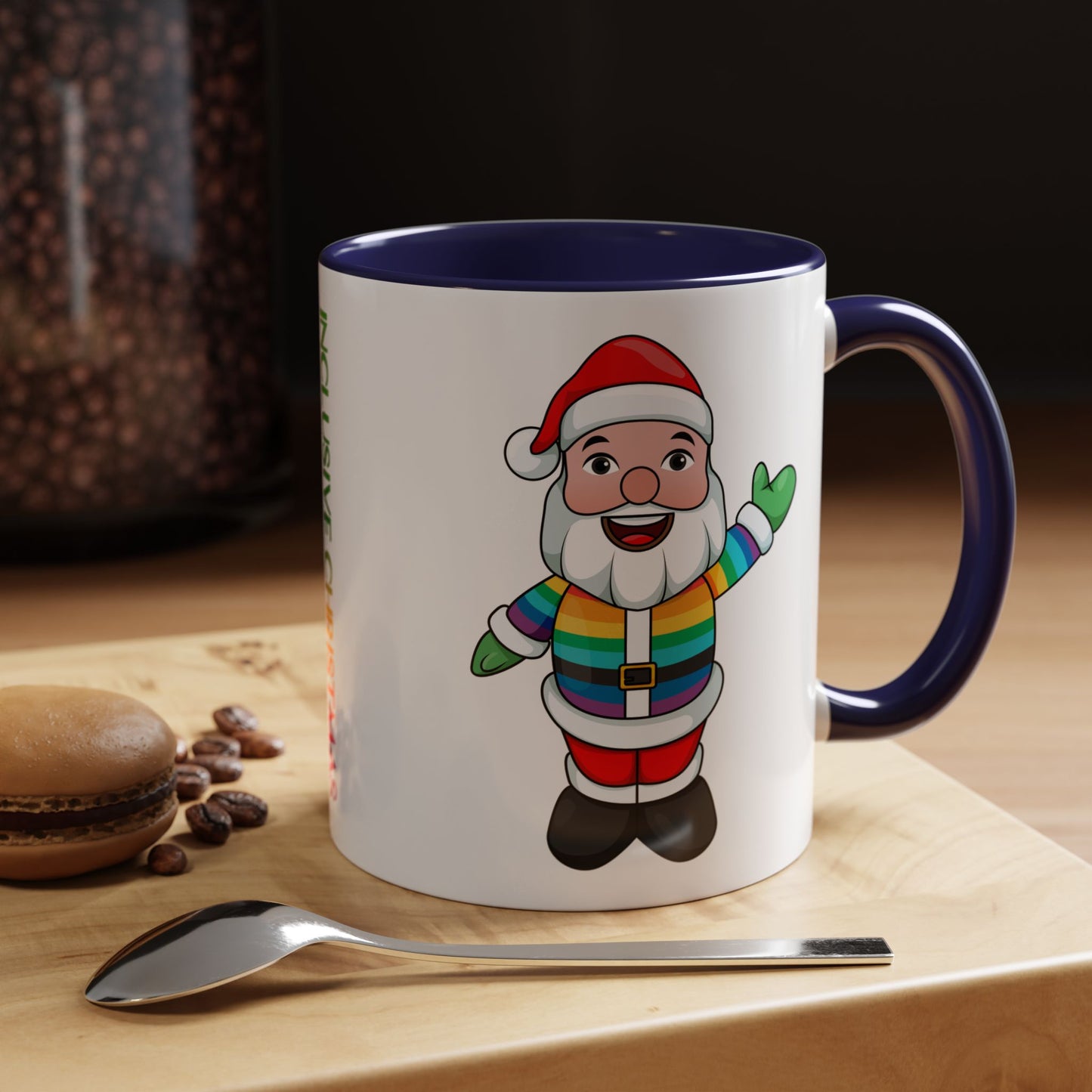 Pride Santa Accent Mug with Logo