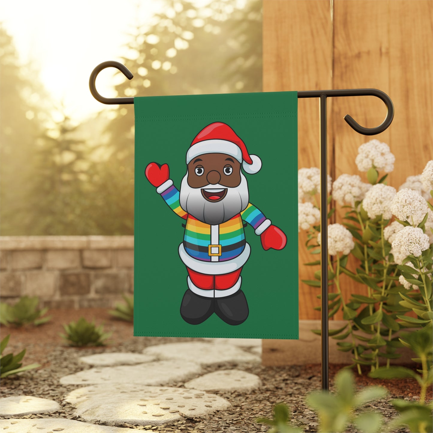 Black Pride Santa Garden Banner