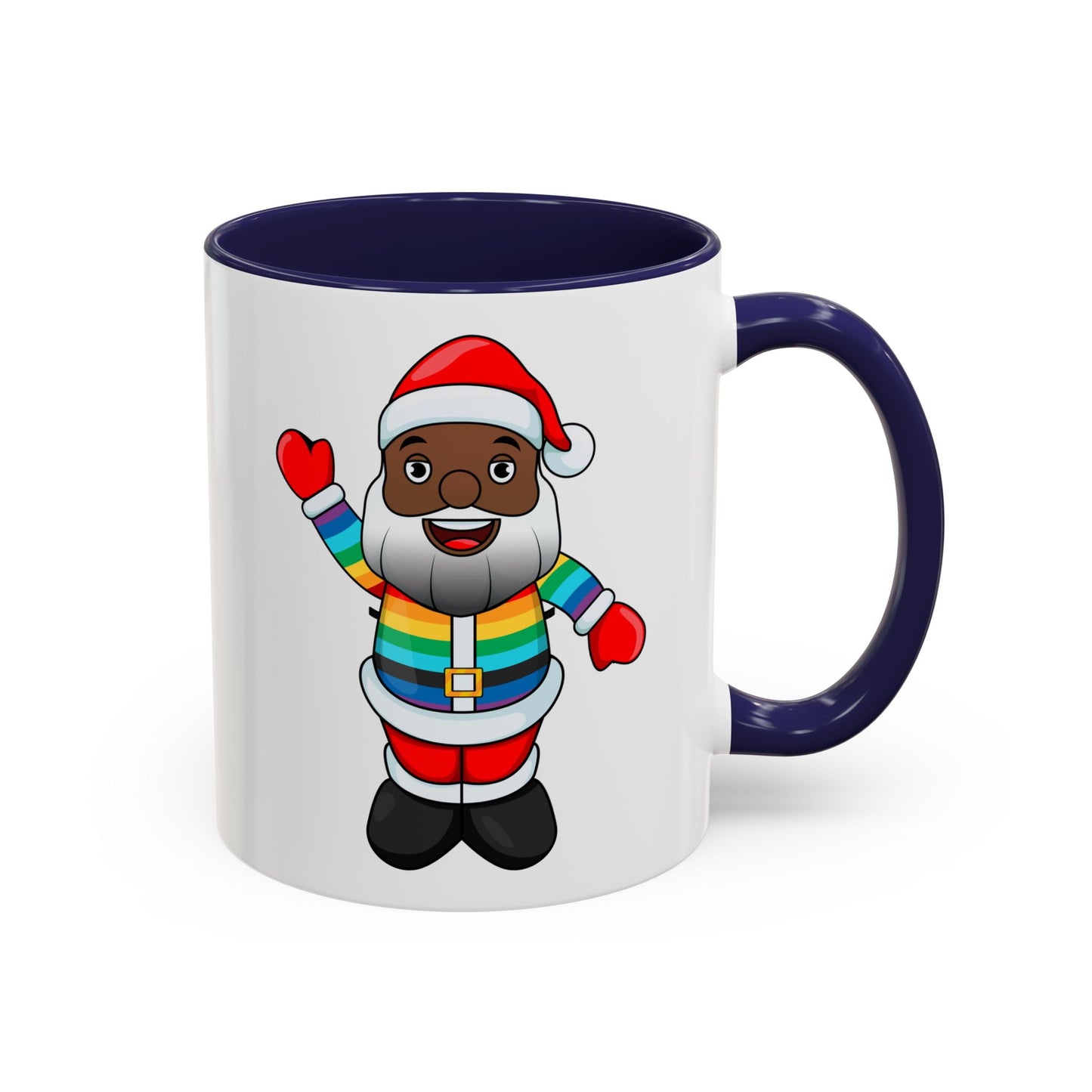 Black Pride Santa Accent Mug with Logo