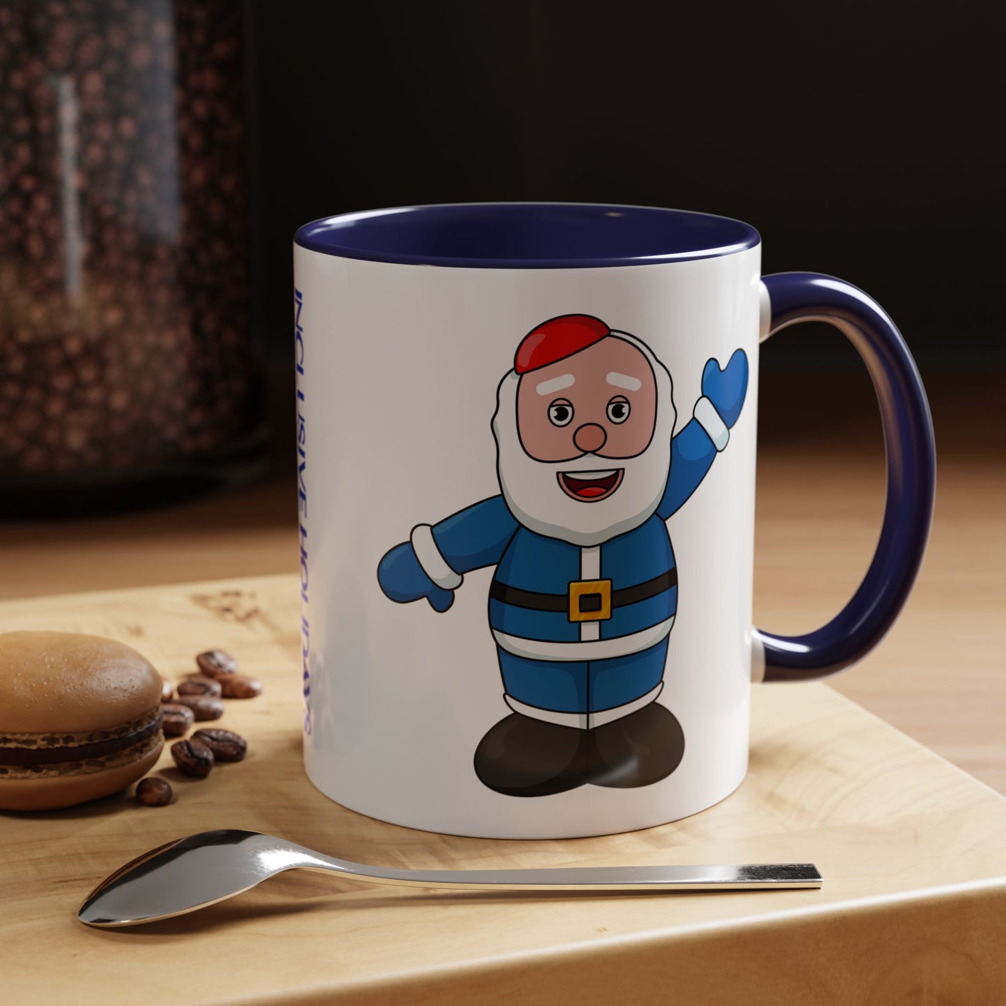 Hanukkah Hank Accent Mug with Logo