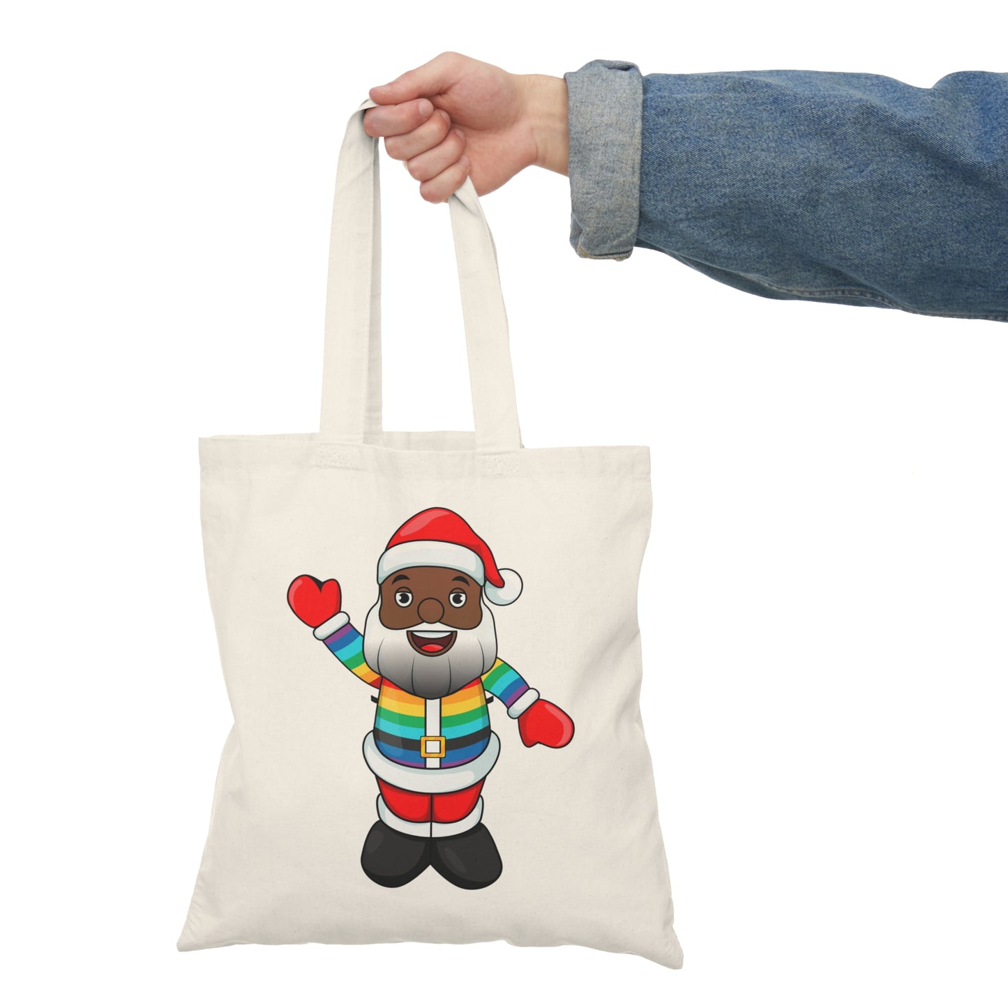 Black Pride Santa Natural Tote Bag