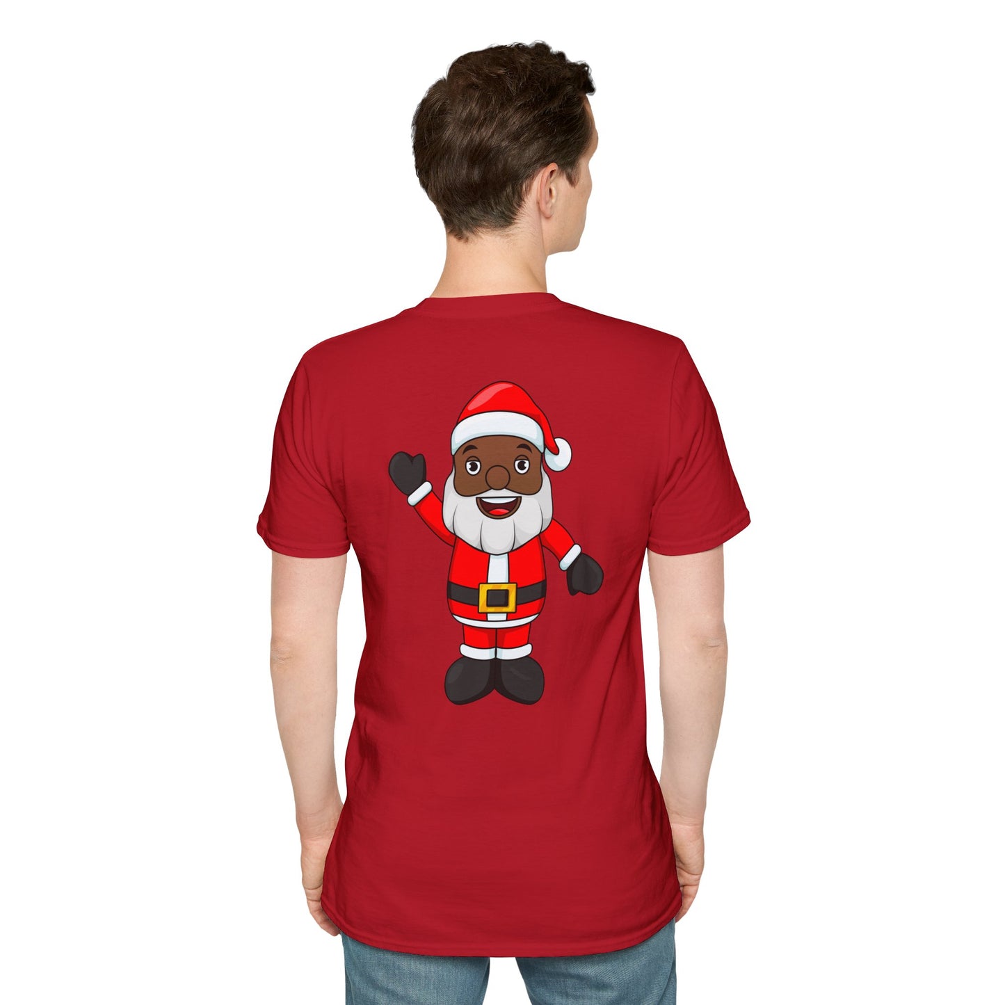 Black Santa Unisex Softstyle T-Shirt