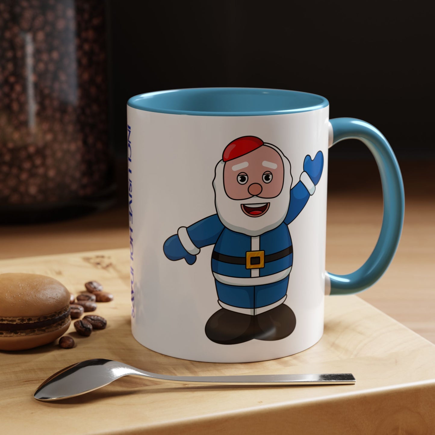 Hanukkah Hank Accent Mug with Logo