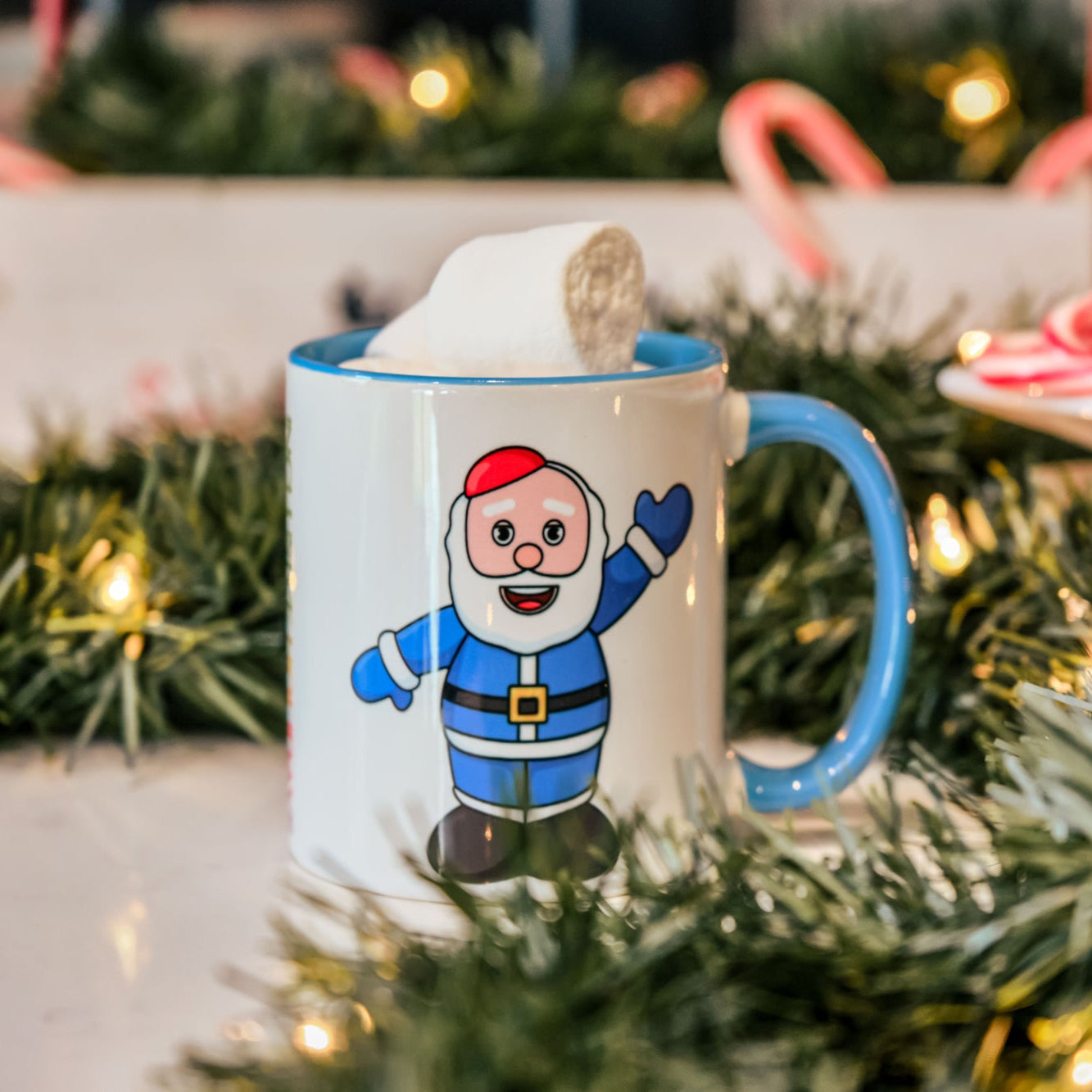 Hanukkah Hank Accent Mug with Logo